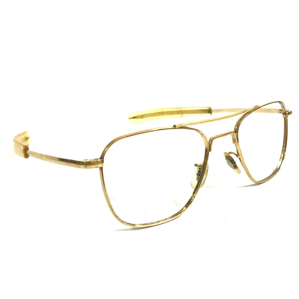 Vintage Command Sunglasses Frames USA 24K Gold Aviator Wire Rim 52-20-140